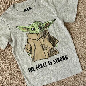 Kids Star Wars - The Mandalorian - The Child Grogu Gray T Shirt I Size 4T I EUC